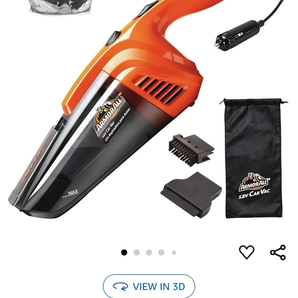 Armor All Orange and Black Car Vacuum Cleaner